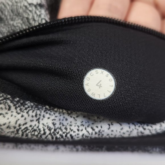 Lululemon Pace Rival Crop 19" Power Luxtreme Suited Jacquard Black White sz 4 - Picture 8 of 9